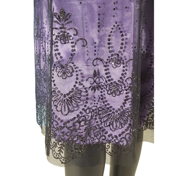 Purple/Black Sparkle Party Dress - Onyx Nites - Picture 3 of 8